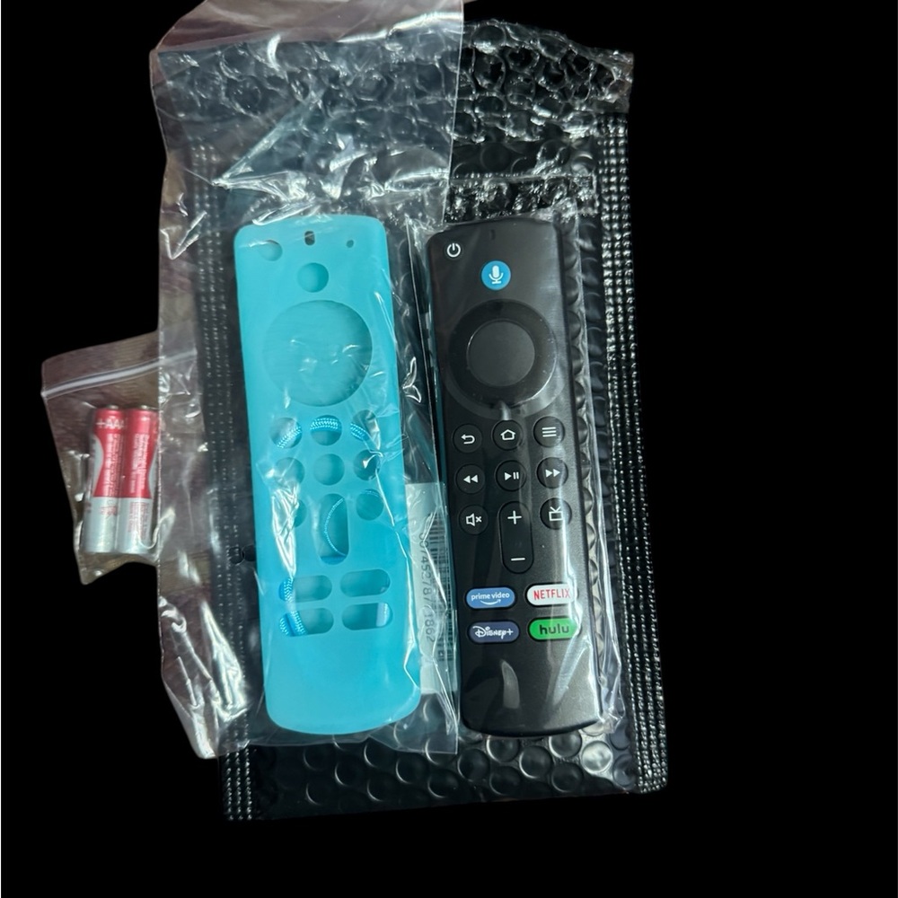 Fire Tv Remote with Blue Silicone Cover and Batteries new
